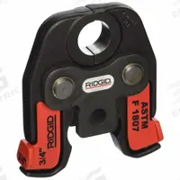 RIDGID Press Tool Jaw: 3/4 in Pipe, Copper/PEX, For PEX, Compact Tool Types (MPN 22968). Key specifications — attr518773: Jaw; attr518762: PEX; attr518771: Copper; attr518761: PEX; attr518760: RIDGID.