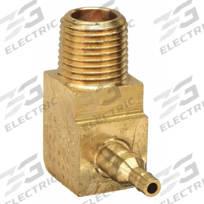 PARKER Barbed Fitting Elbow: 1/4 in ID x 3/32 in ID Size, Barbed x MNPT, Brass - Standard Brass Barbed Tube Fittings