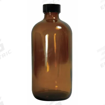 QORPAK Sampling Bottle: 15 mL, Amber, 18-400, Phenolic, 720, PolyCone - Amber Narrow Mouth Round Glass Lab Bottles