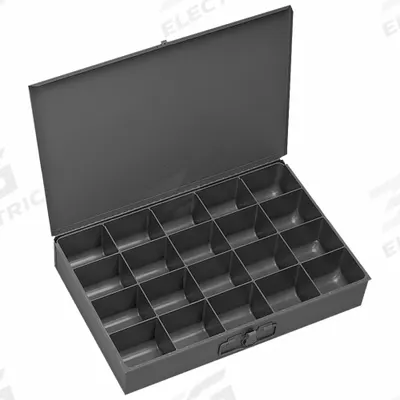 DURHAM MFG Compartment Drawer: 13 5/8 in x 9 7/8 in x 2 1/8 in, 2 1/8 in x 2 1/2 in x 2 3/16 in - Small Compartmented Boxes