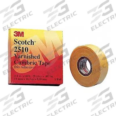 3M Electrical Tape: 3/4 in Wd, 36 yd Lg, 7 mil Thick, Varnished Cotton Cloth - Abrasion-Resistant Electrical Tape
