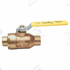APOLLO Manual Two-Way Ball Valve: 2 in, Bronze, Straight, Sweat x Sweat, 600 psi Max. Pressure (CWP) (MPN 7720801). Key specifications — Brand: APOLLO; Handle: Lever.