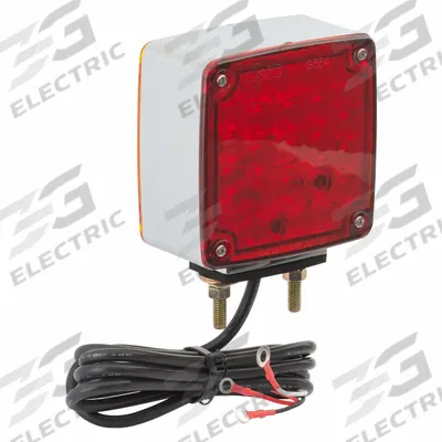 GROTE Stop/Turn/Tail Light: LED, Stop, Turn, and Tail Combo Light, Amber/Red - Stop, Turn & Tail Combination Lights