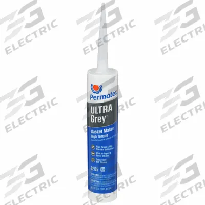 PERMATEX RTV Gasket Maker: Ultra Grey Rigid RTV, 13 oz, Cartridge, Gray - Oil-Resistant RTV Gasket Makers