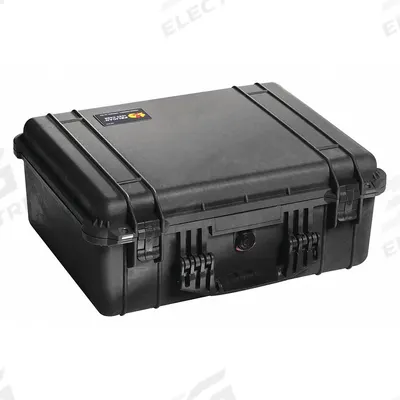 PELICAN Protective Case: 14 1/4 in x 18 5/8 in x 7 3/4 in Inside, Dividers, Black - Suitcase-Style Cases