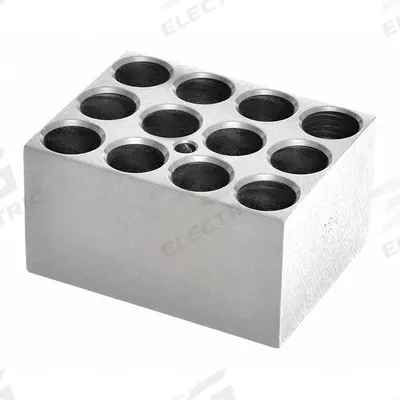OHAUS Heat Block: Anodized Aluminum, 1 7/8 in Overall Wd, 2 3/4 in Overall Lg - Dry Bath Blocks