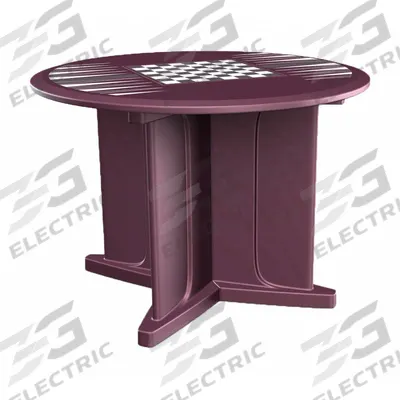 CORTECH Table: 29 in Overall Ht, 42 in Overall Dia, Game Top Included, Ballast Accepted - Round X-Base Tables