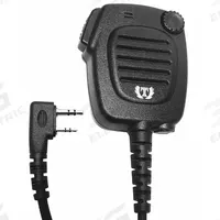 DSR PROSERIES Speaker Microphone: Fits Kenwood, 3.5 mm Jack, 24 in Cord, Push To Talk, Waterproof (MPN JD-7002). Key specifications — Compatible Radio Series: TK-372; Color: Black; Radio Connector Type: 2-Pin; Brand: DSR PROSERIES; Manufacturer Part Number: JD-7002; Push To Talk: Yes.