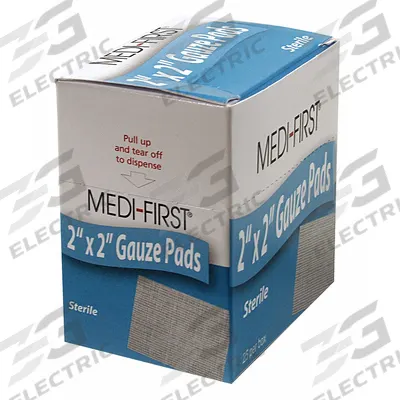MEDIQUE Gauze Pad: 2 in Dressing Lg, 2 in Dressing Wd, Gauze, Sterile, Fastener Not Included - Gauze Pads