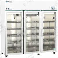 COREPOINT SCIENTIFIC Lab Refrigerator: 72 cu ft, Upright, 1°C to 10°C, 36 1/4 in Overall Dp, Glass (MPN CPS-HC-PLD-72-TS). Key specifications — Door Opening Style: Left and Right; Color: White; Alarm Type: Door Ajar; Manufacturer Part Number: CPS-HC-PLD-72-TS; Brand: COREPOINT SCIENTIFIC; Product Type: Lab Refrigerator; Door Type: Glass; Refrigerant Type: R-600a.