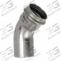 VIEGA PROPRESS Crimp Elbow Fitting: 1 1/4 in CTS x 1 1/4 in CTS Size, 45° Elbow, Press-fit x FTG (MPN 80550). Key specifications — Brand: VIEGA PROPRESS.