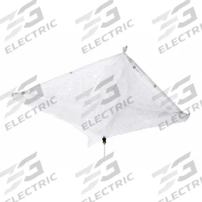 PIG Leak Diverter Tarp: 20 ft Lg, 20 ft Wd, Straps Leak Diverter Mounting, Polyester/PVC - Under the Ceiling Leak Diverters