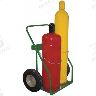 SAFTCART Cylinder Hand Truck: 780 lb, Side by Side, 2 Cylinder - Welding Cylinder Hand Trucks
