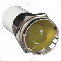 APPROVED VENDOR Protruding Panel Light: 16 mm Panel Mounting Hole Dia, LED, Yellow, Protruding Head (MPN 24M155). Key specifications — Brand: APPROVED VENDOR; Electrical Connection: 0.11 Male Quick Disconnect.