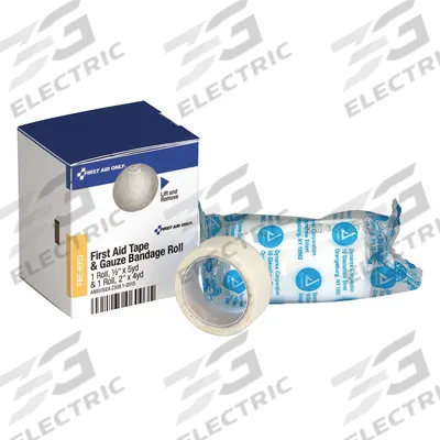 FIRST AID ONLY First Aid Kit: 5 yd Dressing Lg, 1/2 in Dressing Wd, Gauze - Conforming Gauze Bandages