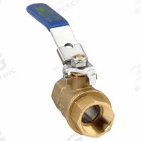 APPROVED VENDOR Manual Two-Way Ball Valve: 3/4 in, Brass, Straight, FNPT x FNPT, Full Port Ball Port (MPN 6GD09). Key specifications — Brand: APPROVED VENDOR; Handle: Locking Lever.