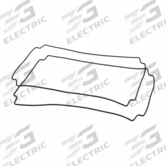 HAMMOND Replacement Gasket: For Replacing Worn or Damaged Gaskets on Electrical Enclosures, Silicone (MPN 1554VGASKET). Key specifications — Finish: Black Silicone; Brand: HAMMOND; Accessory Type: Replacement Gasket; Application: For Replacing Worn or Damaged Gaskets on Electrical Enclosures; Features: Replaceable Gasket is One Piece Made from High Temperature, U.L. Listed Silicone; Material: Silicone.