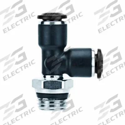 AIGNEP USA Push-Fit Tee Fitting: 6 mm OD x 6 mm OD x 1/4 in Pipe Size, Nylon - Nylon & Nickel-Plated Brass Tube Fittings
