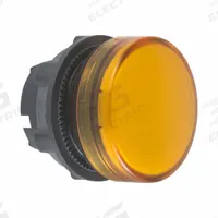 SCHNEIDER ELECTRIC Pilot Light Head: 22 mm Panel Mounting Hole Dia, Yellow, Smooth, XB5 Series (MPN ZB5AV05). Key specifications — Brand: SCHNEIDER; Compatible Lamp Module Type: BA9 Lamp Module; Compatible with Series: XB5.