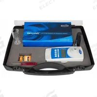 CHEMETRICS Water Quality Test Kit: Total Chlorine, 0 to 5 ppm, 0.12 ppm/0.25 ppm/0.2 ppm/0.38 ppm (MPN I-2001). Key specifications — Includes: (4) AAA Batteries Light Shield; Range: 0 to 5 ppm; Sensitivity: 0.12 ppm; Test Parameters: Total Chlorine.