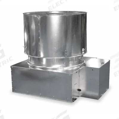 Dayton Axial Upblast Roof Exhaust Fan: Belt Drive, 48 in Blade, 29,373 cfm, TEFC - Emergency Smoke Belt-Drive Fans with Drive