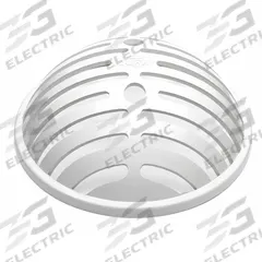 ZURN Dome Strainer: Plastic, 6 in Overall Dia, 2 7/8 in Overall Ht, Unfinished, Drop-In (MPN P1900-semi-dome). Key specifications — Brand: ZURN; Finish: Unfinished; Color: White; Material: Plastic; Connection Type: Drop-In; Grate Surface Style: Slotted; Product Type: Dome Strainer.