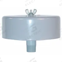 SOLBERG Filter Silencer: 1/2 in (M)NPT Inlet Size, 10 cfm, 4 in Overall Ht, 6 in Outside Dia (MPN F-15-050). Key specifications — attr60071: F-15-050; attr60074: SOLBERG.