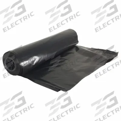 AMERICOVER Construction Plastic: Heavy Duty, 8 mil Thick, 24 ft Wd, 100 ft Lg, Black - Fire Retardant Wall Barrier Films