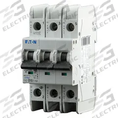 EATON IEC Miniature Circuit Breaker: 2 A Amps, 48/96V DC, 10kA at 277/480V AC, Screw Clamp, C (MPN FAZ-C2/3-NA). Key specifications — DC Voltage Rating: 48/96V DC; Max. AIR Rating: 10kA at 277/480V AC; Terminal Connection: Screw Clamp; Brand: EATON.