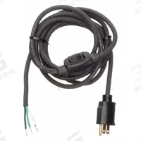 APPROVED VENDOR Power Cord: 12 ft Lg, 3/14, 5-15P Plug, Bare Wire Receptacle, SJO, Rubber, 125V AC (MPN 1TNB7). Key specifications — attr1326987: APPROVED VENDOR; attr1326973: Rubber.