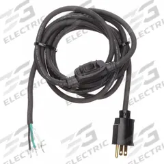 APPROVED VENDOR Power Cord: 12 ft Lg, 3/14, 5-15P Plug, Bare Wire Receptacle, SJO, Rubber, 125V AC (MPN 1TNB7). Key specifications — attr1326987: APPROVED VENDOR; attr1326973: Rubber.
