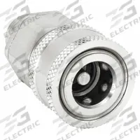 SNAP-TITE Hydraulic Quick Connect Hose Coupling: 3/8 in, 316 Stainless Steel, 3/8"-18 Thread Size (MPN SVHC6-6MV). Key specifications — Thread Size: 3/8"-18; Seal Material: Fluorocarbon; Brand: SNAP-TITE.