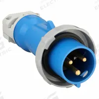 HUBBELL Pin and Sleeve Plug: Blue, 250V AC, Single Phase, 30 A, 2 Pole, 3 Wire, IEC Grounding (MPN HBL330P6W). Key specifications — Brand: HUBBELL.