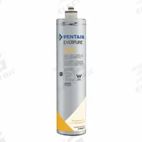 EVERPURE Quick-Connect Water Filter: 5 micron, 2.5 gpm, 15,000 gal, 10 1/8 in Overall Ht (MPN EV969321). Key specifications — Filter Media: Carbon; Reduces: Chlorine Taste; Brand: EVERPURE.