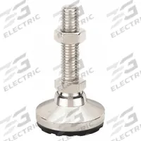 LEVEL-IT Male-End Leveling Mount: Swiveling Stud, 3/4"-10 Thread Size, 3 in, 5,550 lb Capacity (MPN NSW-4N). Key specifications — Finish: Nickel-Plated; Base Shape: Round; Load Capacity: 5,550 lb; Thrust Pad Material: Elastomer; Includes: Jam Nut; Hex Size: 1-1/16 in.