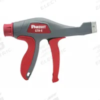 PANDUIT Cable Tie Tension Tool: For 50 to 175 lb Tensile Strength, For 0.19 in to 0.35 in Wd Range (MPN GTH-E). Key specifications — attr510747: 50 to 175 lb; attr510752: Ergonomic; attr510754: Plastic; attr510750: Pre-Set Steps; attr424157: PANDUIT.