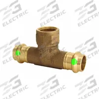 VIEGA PROPRESS Crimp Tee Fitting: Tee, 3/4 in CTS x 3/4 in CTS x 3/4 in Pipe size, Bronze (MPN 79595). Key specifications — Brand: VIEGA PROPRESS; Broad - Material for Bullet: Copper Or Bronze; Brand - Broad: VIEGA.