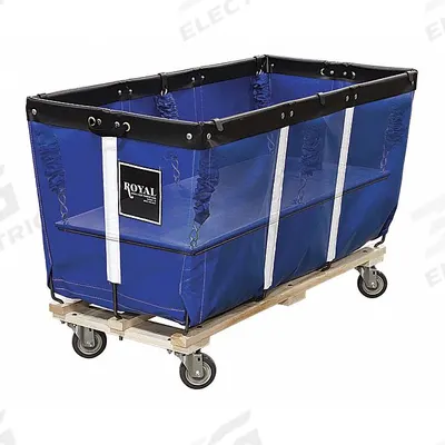 ROYAL BASKET TRUCKS Basket Truck: 15.3 cu ft, 600 lb, 50 in L x 23 in W x 23 in H, Blue - Easy-Access Basket Trucks with Permanent Mildew-Resistant Vinyl Liner