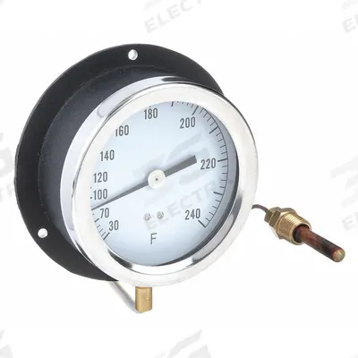 APPROVED VENDOR Analog Panel Mount Thermometer: 30°F to 240°F, ±1°F Scale Division - General Purpose Panel Mount Dial Thermometers
