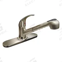 DOMINION FAUCETS Low Arc Pull Out Kitchen Faucet: Gold, Metal, Single-Post, Deck, 1 Mounting Holes (MPN 77-2120). Key specifications — Series: Gold; Brand: DOMINION FAUCETS.