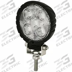 ECCO Vehicle Work Light: Round, Flood, LED, Bolt, Pigtail, Universal, Surface Mount, Black (MPN EW2481). Key specifications — Housing Color: Black; Brand: ECCO; Mount Type: Bolt; Electrical Connection: Pigtail; Installation Type: Permanent.
