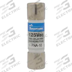BUSSMANN Fuse: FNA Series, Midget, Time-Delay, 2.8 A, 250 V AC, 13/32 in x 1 1/2 in, Indicating (MPN FNA-2-8/10). Key specifications — Series: FNA; Brand: BUSSMANN.