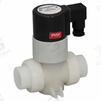 HAYWARD Solenoid Valve: 2-Way, Normally Closed, 1/2 in Pipe Size, 220V AC, Inline Single, PVDF Body (MPN SV50050SV220A). Key specifications — Pipe Size: 1/2 in; Voltage: 220V AC; Brand: HAYWARD; Coil Enclosure: Without Junction Box.