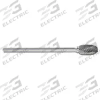 APPROVED VENDOR Carbide Bur: Oval, SE-3L6, Single Cut, 3/8" x 5/8" Head, 1/4" Shank (MPN 310-002614). Key specifications — Brand: APPROVED VENDOR; Trade Number: SE-3L6.