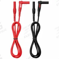 MILWAUKEE Test Leads: CAT III 1000V/CAT IV 600V, Right Shrouded Plug/Straight Shrouded Plug (MPN 49-77-1003). Key specifications — Brand: MILWAUKEE.