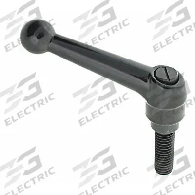 APPROVED VENDOR Adjustable Handle: Zinc w/ Steel Thread, 5/16"-18 - Ball-Style Adjustable Handles with Threaded Stud