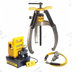 ENERPAC Hydraulic Puller Set: 24 ton Capacity with Attachments, 24 ton Cylinder Nominal Capacity (MPN LGHS324EB). Key specifications — attr98874: ENERPAC; attr96739: Threaded Hollow Saddle; attr1177737: Electric Pump.