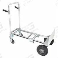 DAYTON Convertible Hand Truck: 500 lb, Dual-Handle, Silver, Aluminum, Pneumatic, 52 in Handle Ht (MPN 6W050). Key specifications — Brand: DAYTON.
