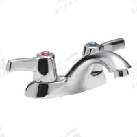 DELTA Low Arc Bathroom Faucet: Delta Commercial, Cast Brass, Chrome Finish, 1.5 gpm Flow Rate, Arc (MPN 21C333). Key specifications — Includes: Open Grid Strainer; Brand: DELTA; Series: Delta Commercial.