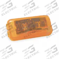 GROTE Clearance Marker Lamp: Clearance Light, LED, Rectangular, Amber, Bracket/Grommet, P2 SAE Lens (MPN 47083). Key specifications — Lens Color: Amber; Brand: GROTE; Electrical Connection: PL-10 Connector; Lighting Technology: LED; Mount Type: Bracket; SAE Lens Code: P2.